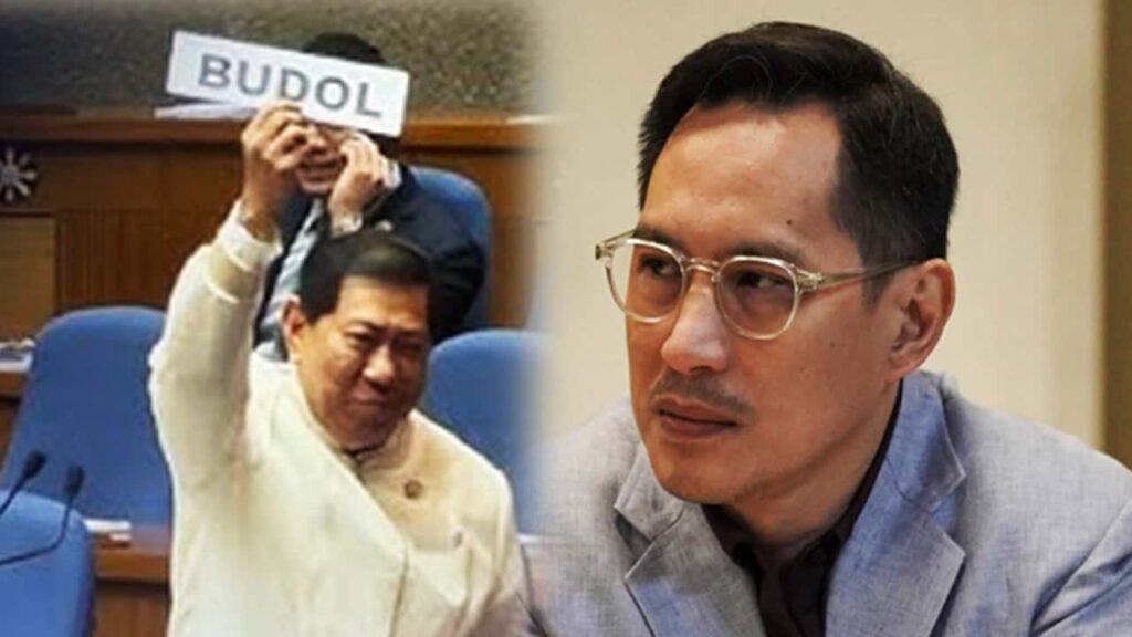 Edgar Erice and Zia Adiong debate the anti-political dynasty bill at the House of Representatives on March 2026.