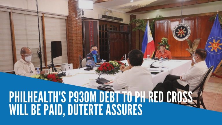 Duterte: P930M utang ng PhilHealth sa Red Cross, babayaran ko