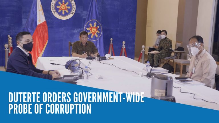 Utos ni Pres. Duterte sa DOJ: imbestigahan ang corruption sa buong gobyerno