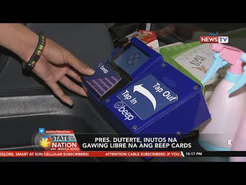 Duterte, inutos na gawing libre na ang beep cards