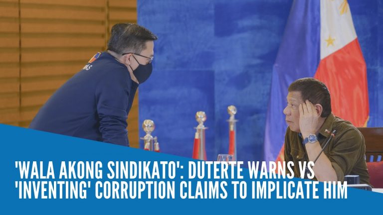 Pres. Duterte to critics: Wala akong sindikato, do not invent sin against me