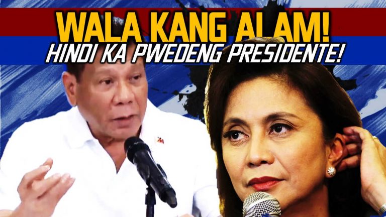 Masakit na katotohanan sa pagkatao ni Robredo binulgar ni Duterte