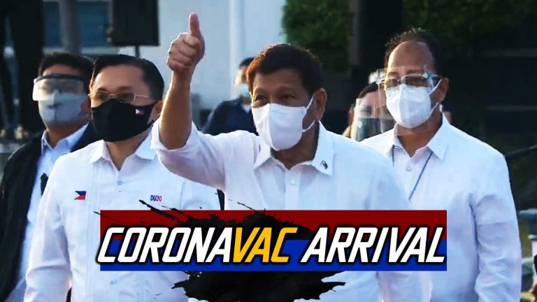 PRRD witnesses the 1 Million Sinovac COVID-19 Vaccines Arrival from China