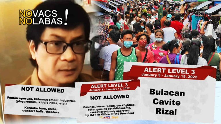 Alert Level 3 NADAGDAGAN! NoVacs NoLabas maigting na ipapatupad upang sugpuin ang Omicron variant