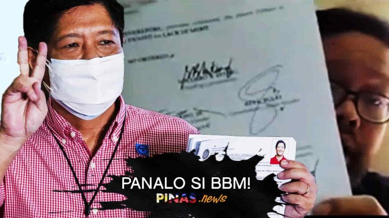 COMELEC ibinasura ang disqualification case kontra Bongbong Marcos