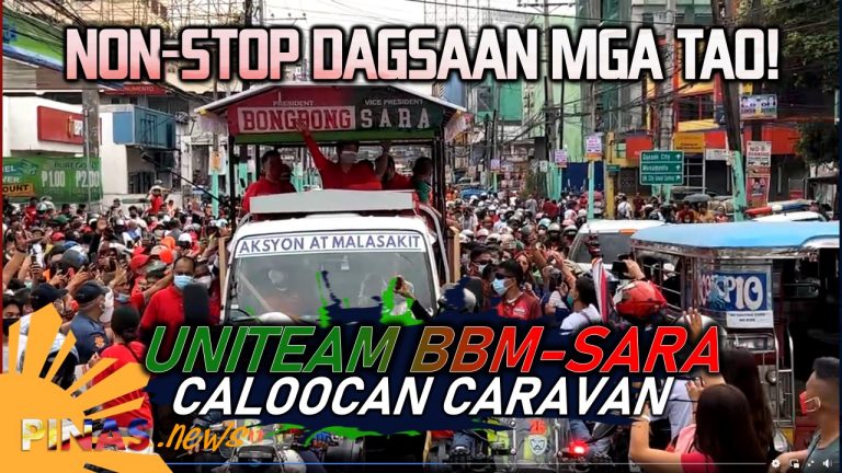 Caravan ng Uniteam BBM-Sara sa Caloocan City, dinumog ng mga tao