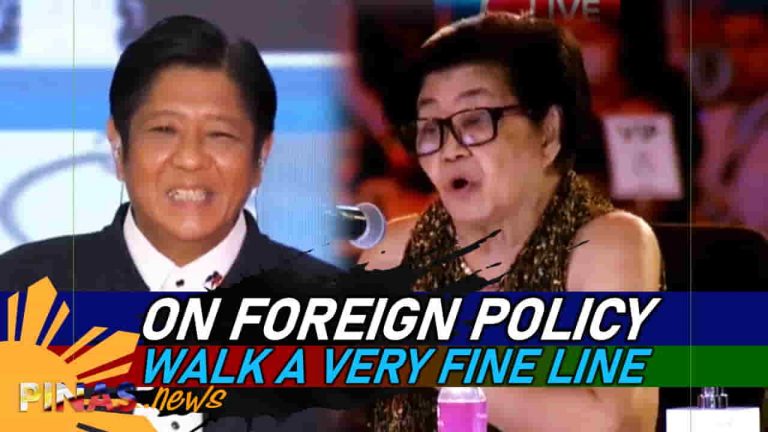 Bongbong Marcos Jr on  Foreign Policy: ‘Find our own line.’
