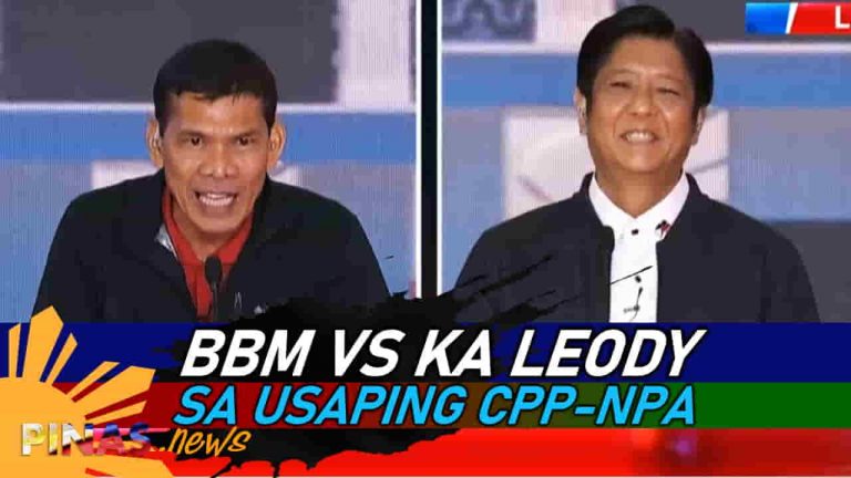 Mainit na sagutan ni BBM at Ka Leody sa usaping pangkapayapaan