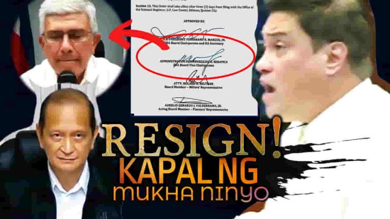 Ang kapal ninyo! Wala ba kayong hiya! Magresign na kayo! ~Migz Zubiri