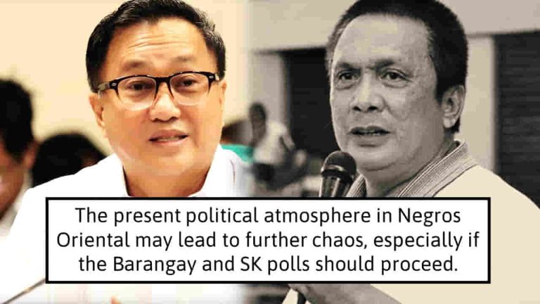Francis Tolentino seeks postponement of Barangay, SK election in Negros Oriental