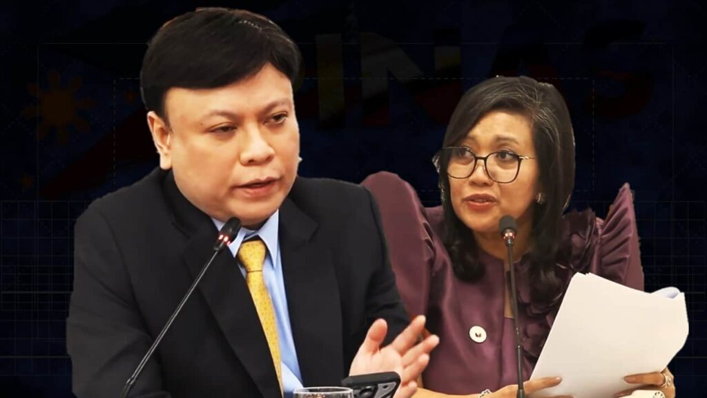 Paolo Marcoleta manifesting during the House Committee on Justice impeachment hearing for Vice President Sara Duterte in Manila.